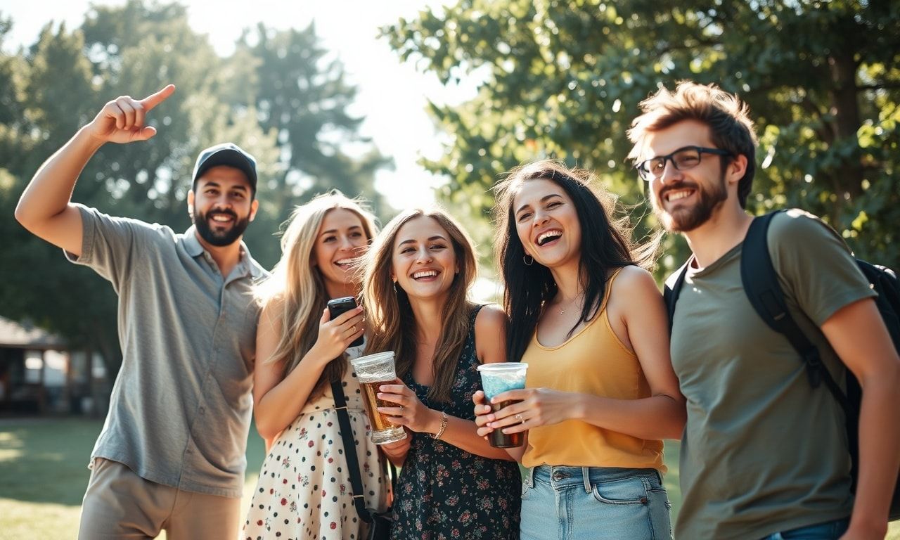 充実した日々を過ごす友人グループの様子