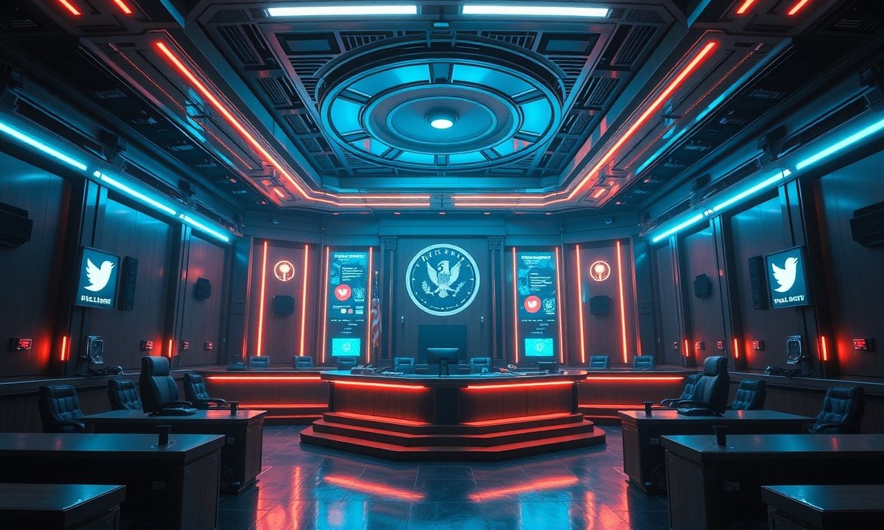 近未来的な裁判所のイメージ