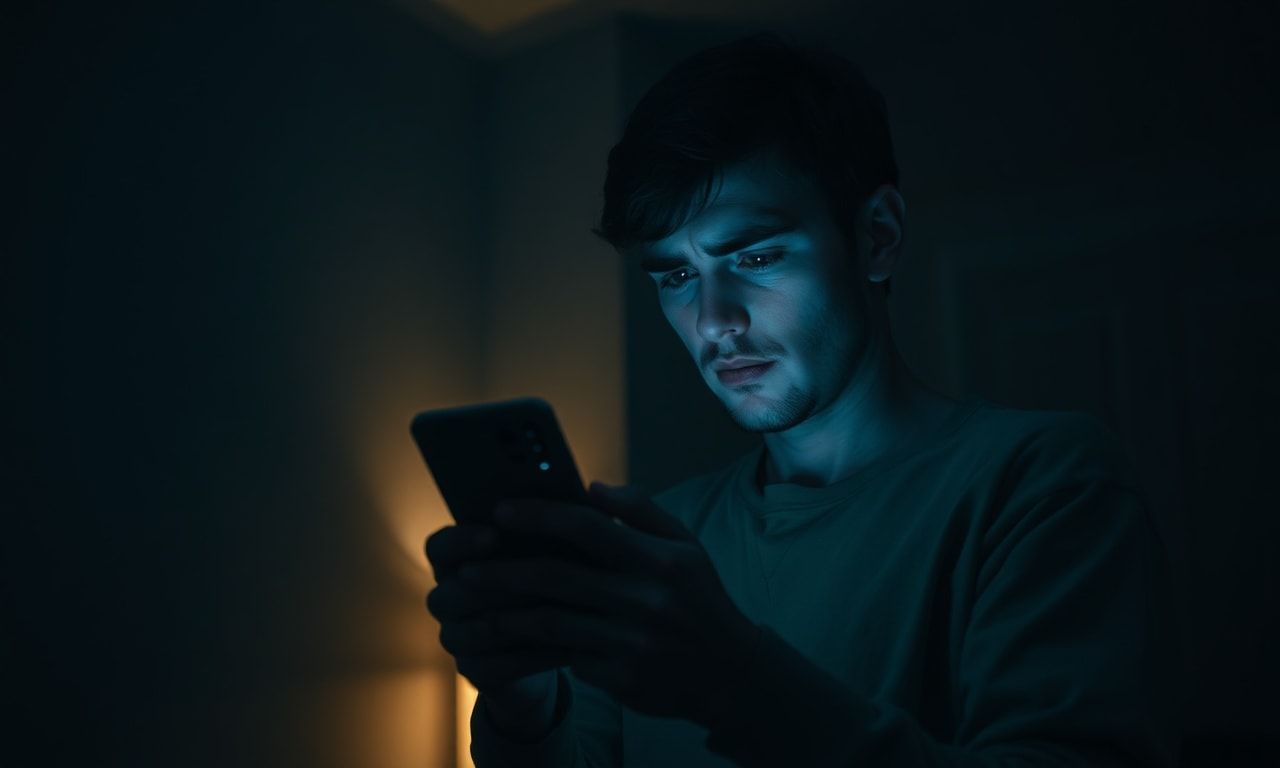 スマートフォンを眺める人のイメージ