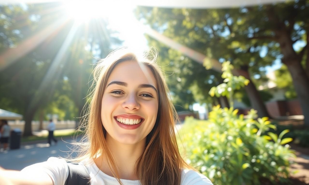 SNSのアイコンを選ぶ楽しそうな若者のイメージ