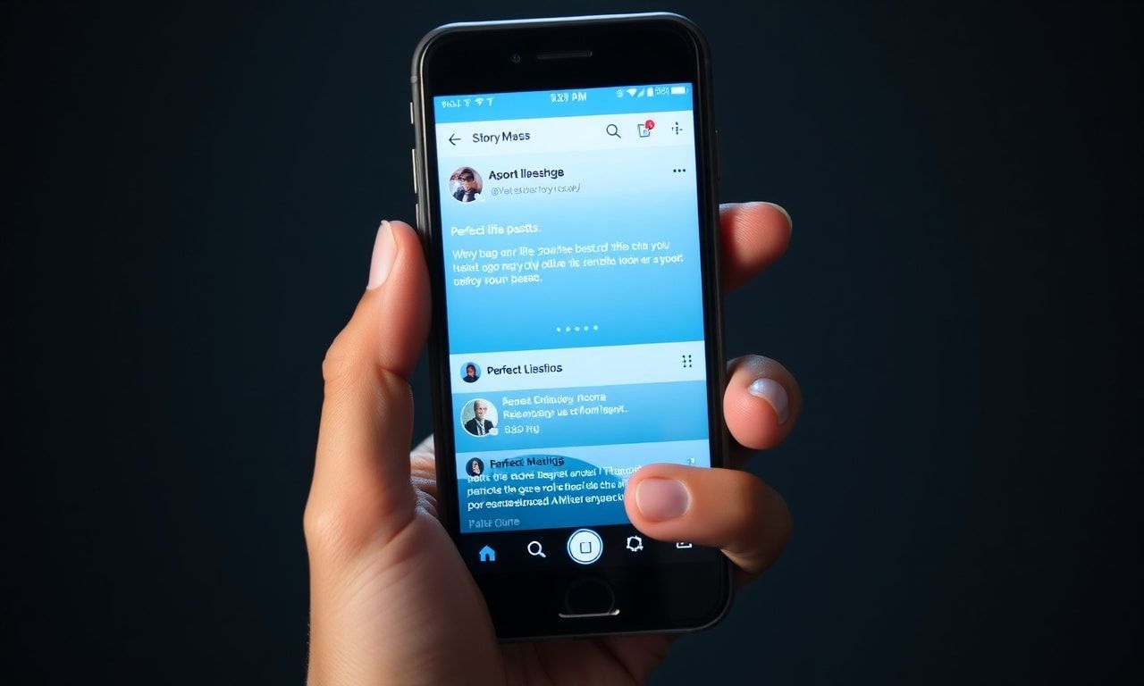 スマホでSNSを見る女性のイメージ