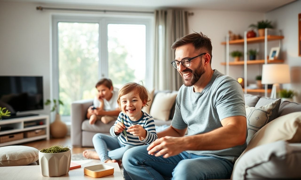 親が自分らしく楽しんでいる様子