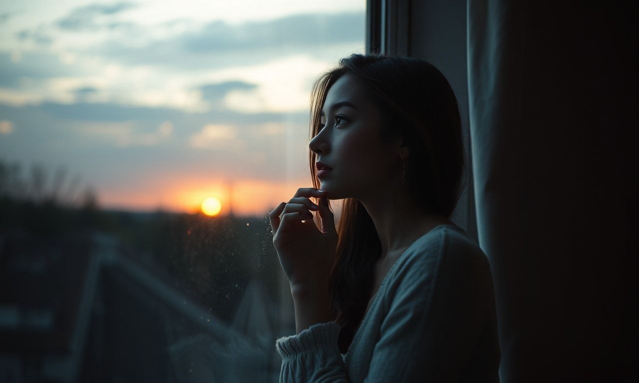 恋愛について考える女性