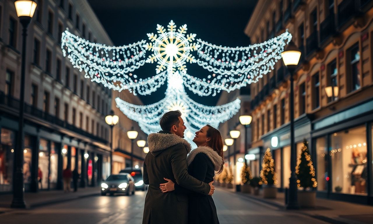 クリスマスを楽しむカップル