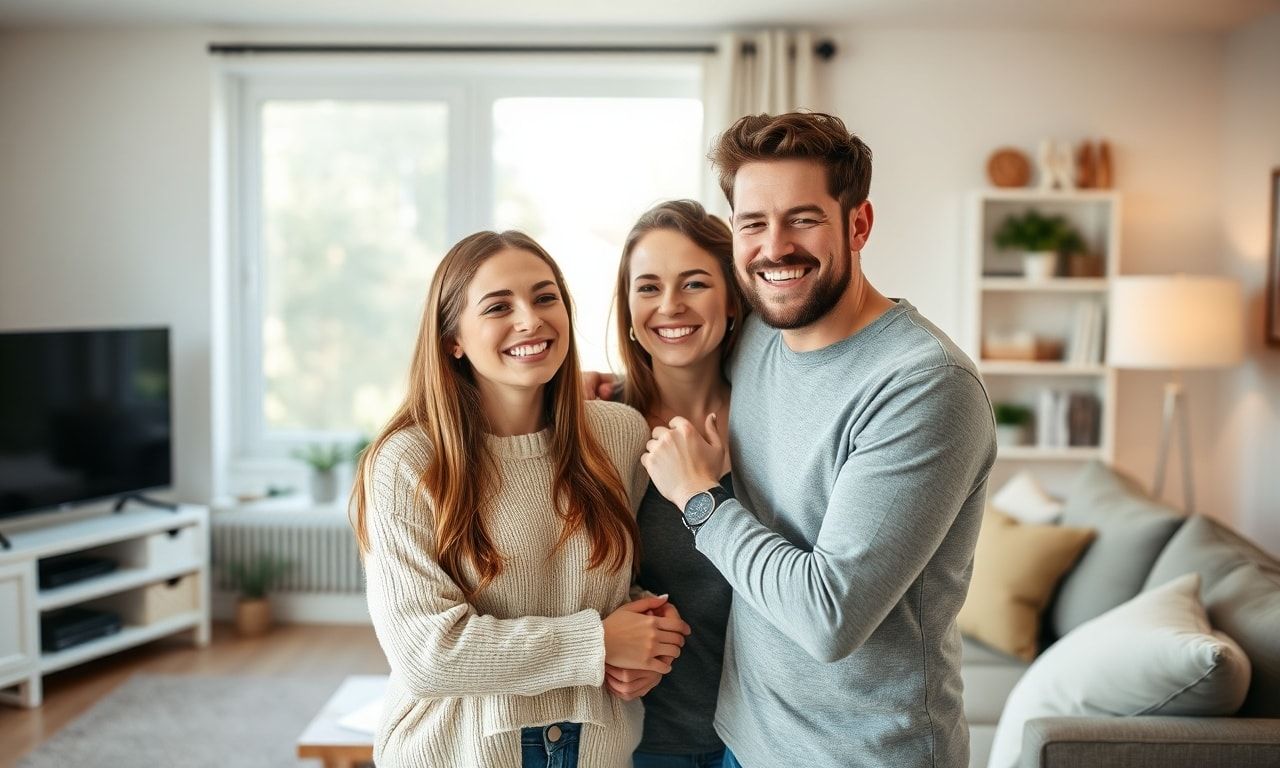 笑顔で過ごす幸せな夫婦