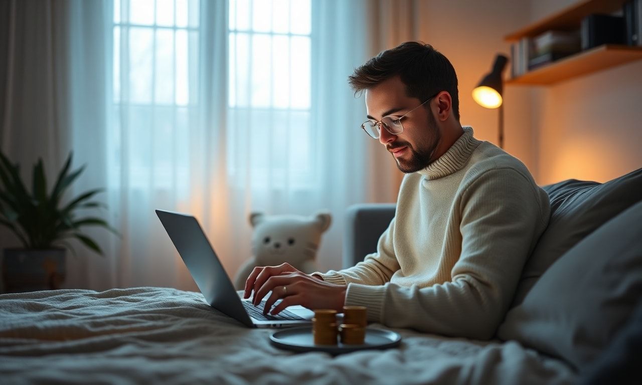 貯金について考える様子