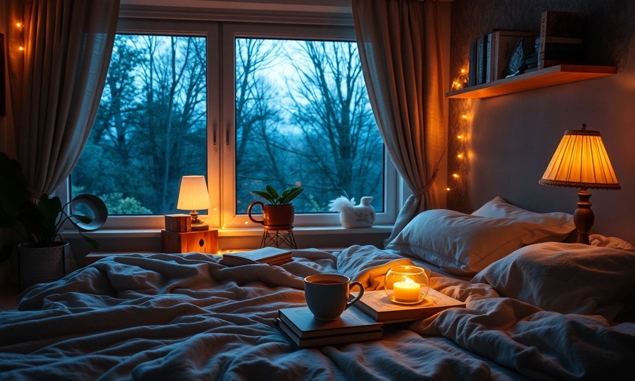 夜の穏やかな部屋