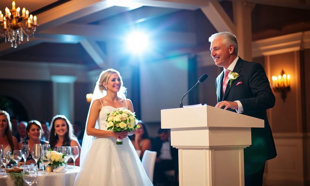 結婚式のスピーチ風景