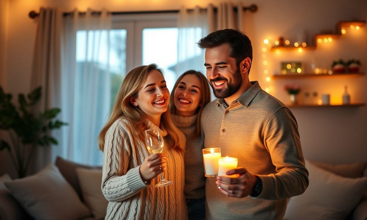 幸せな記念日を過ごすカップル