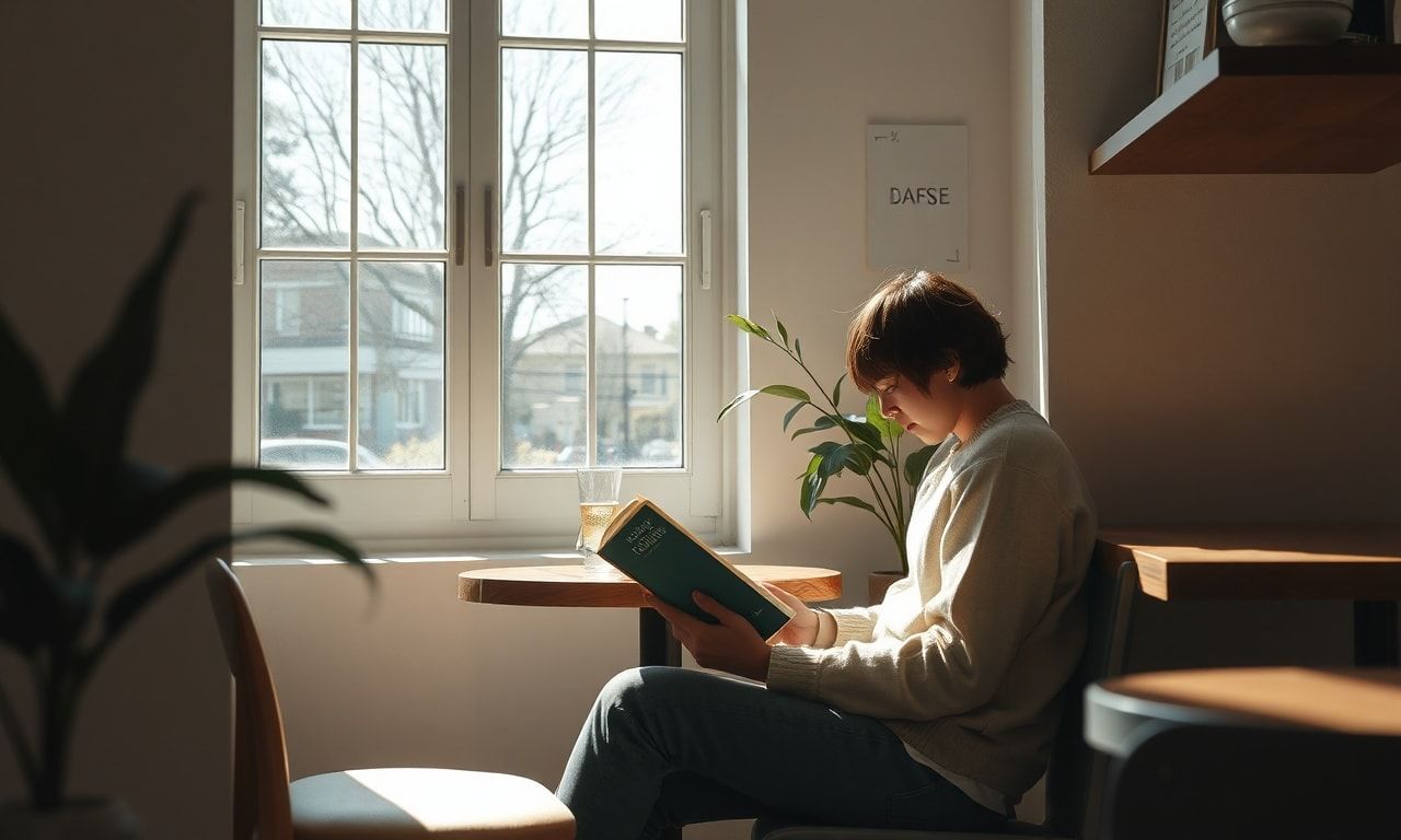 静かに読書をする人