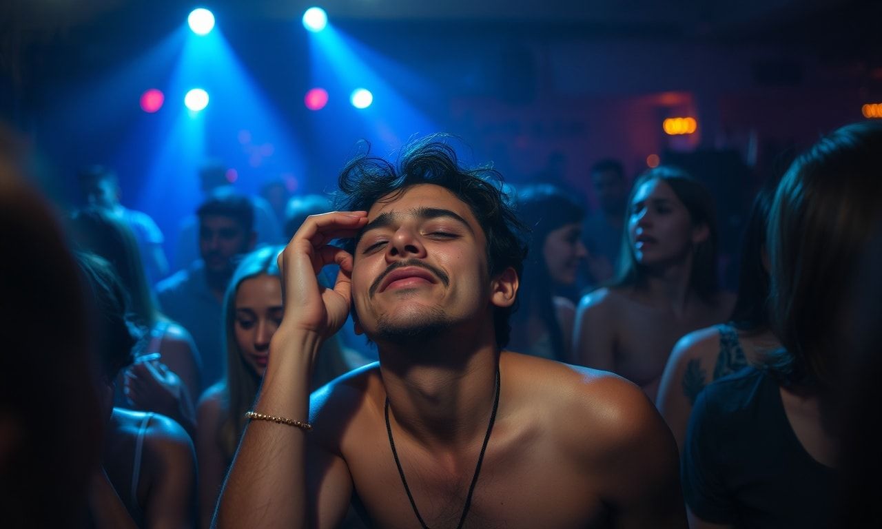 飲み会で疲れている人のイメージ