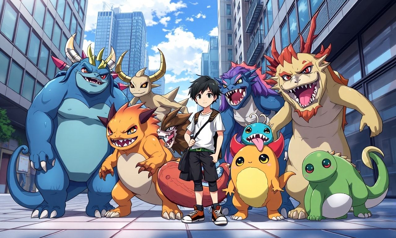 ユニークなモンスターと主人公のマロ