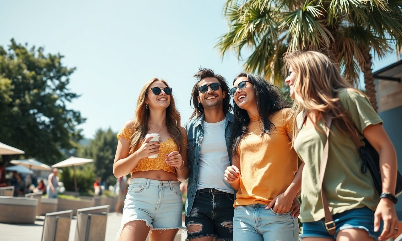 友人たちと笑顔で過ごすリア充