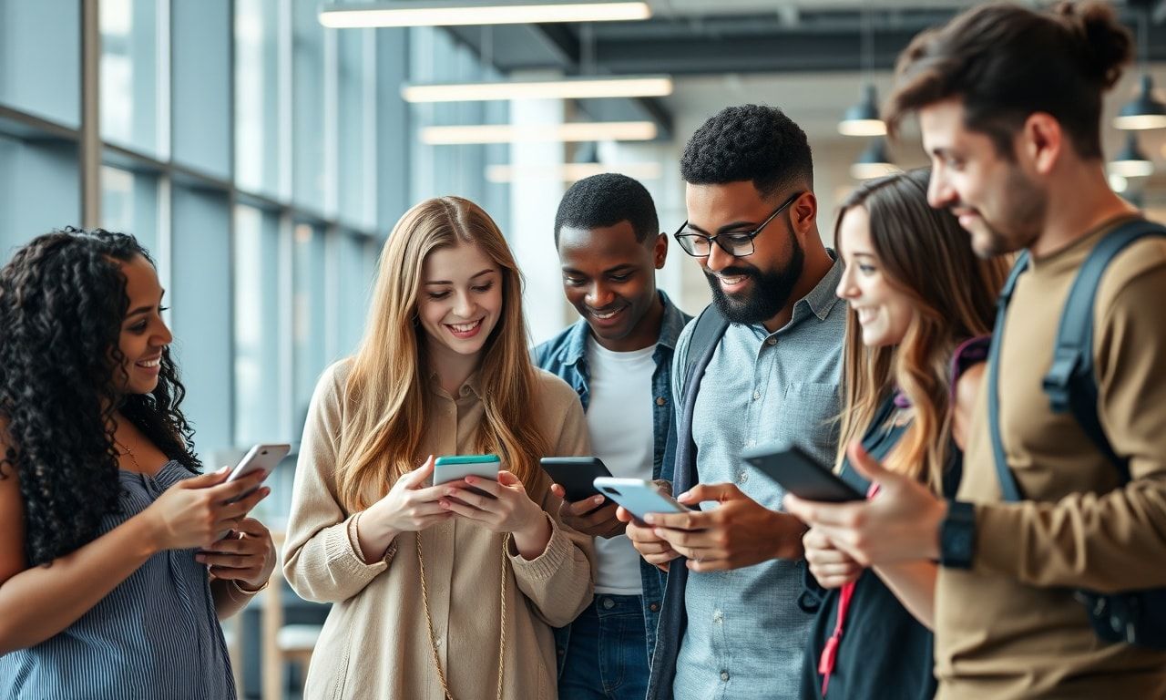 SNSの反応を語り合う友人たち