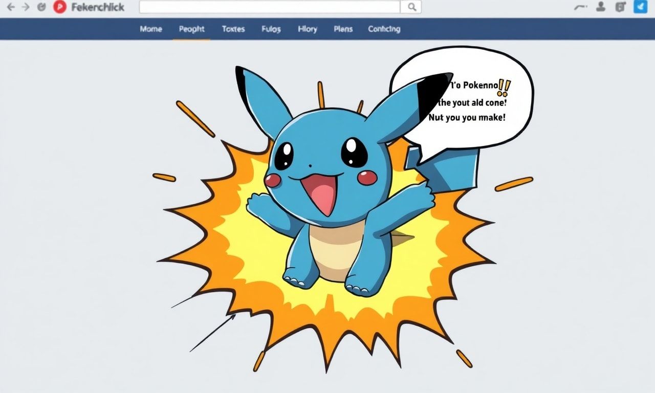 SNS風の画面にポケモンが登場するネタ画像