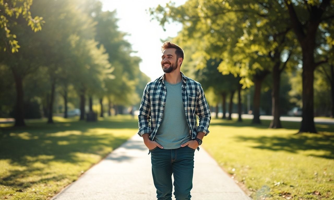 一歩踏み出す男性のイメージ