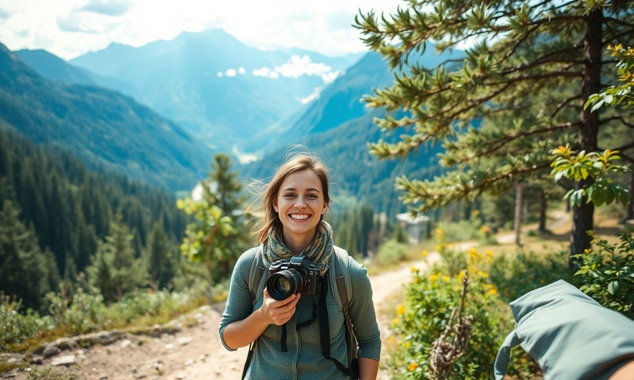 一人旅を楽しむ人のイメージ