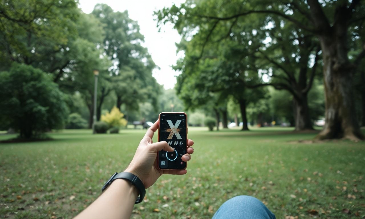 スマホから離れてリラックスする様子