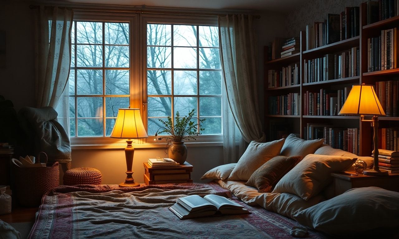 自分自身の成長と心地よさをテーマにした温かい部屋のイメージ