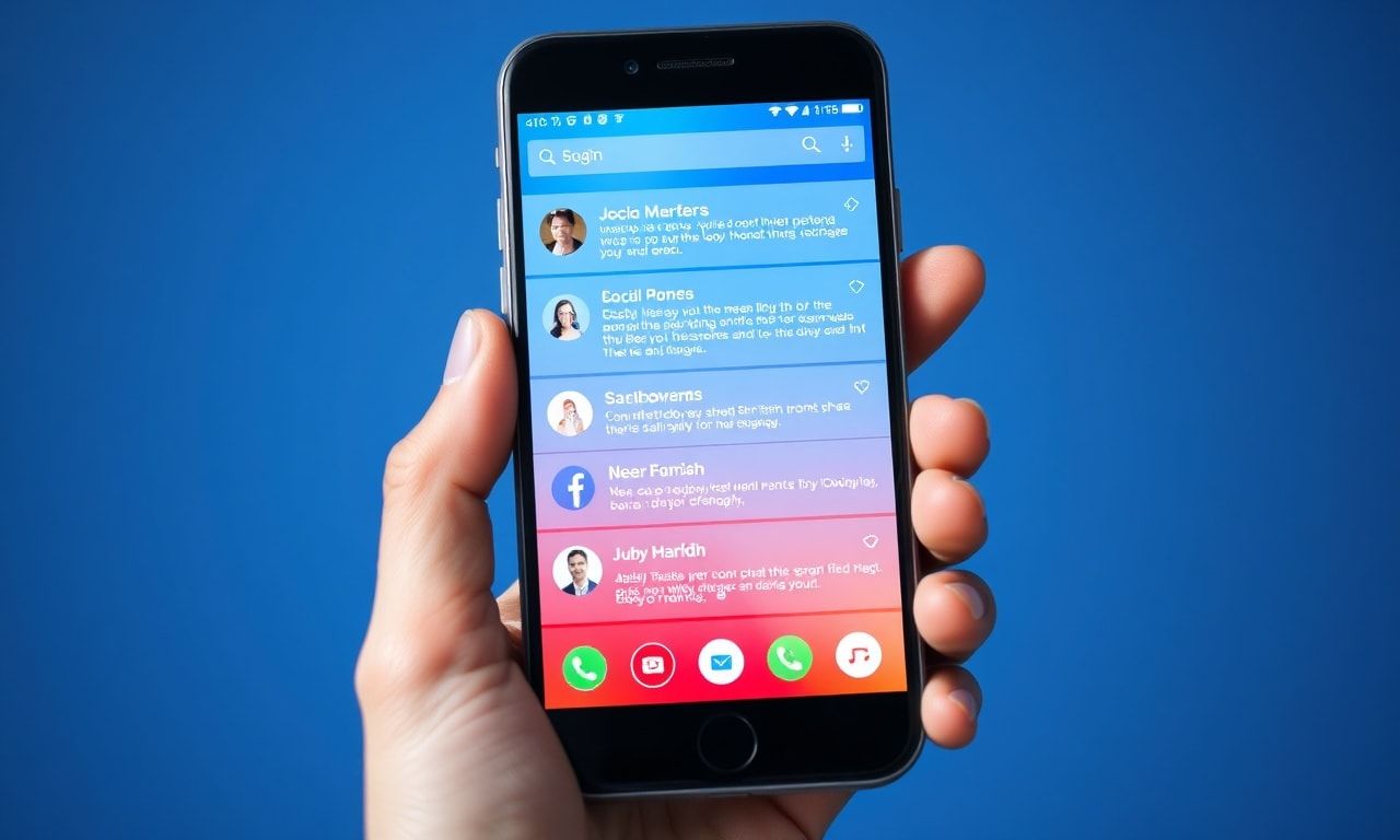 スマホの画面とSNS通知のイメージ