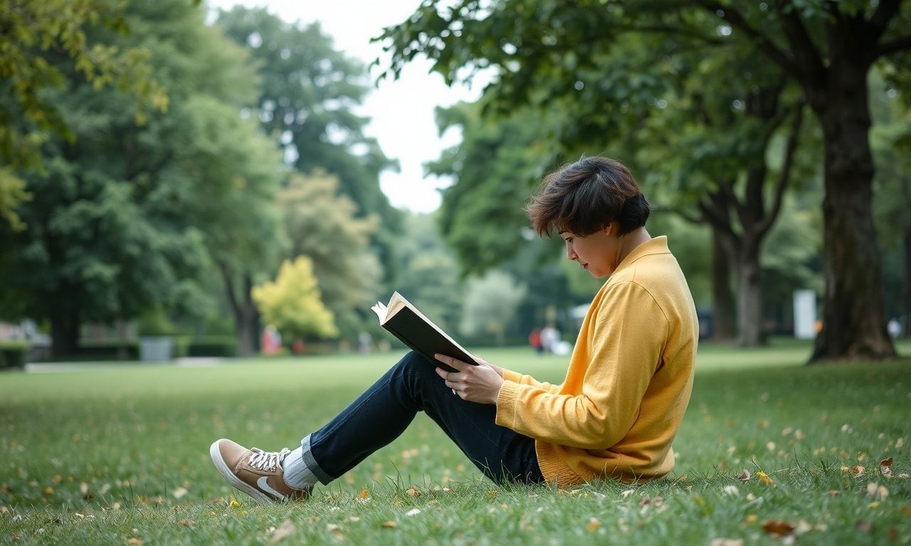 穏やかに本を読む人