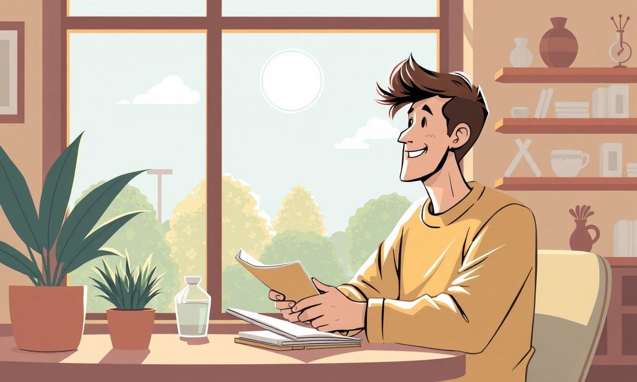 未来に向かって明るく計画を立てる様子