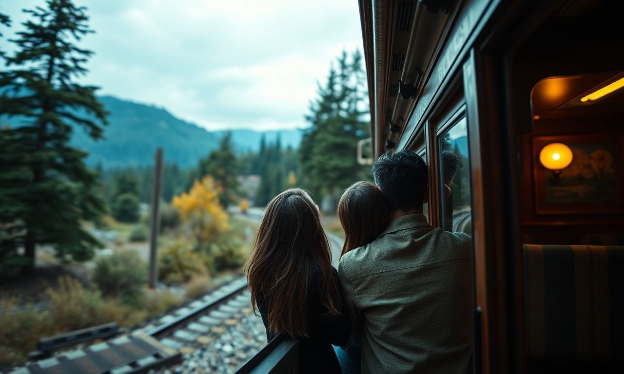 特別な列車の車内での素敵な時間