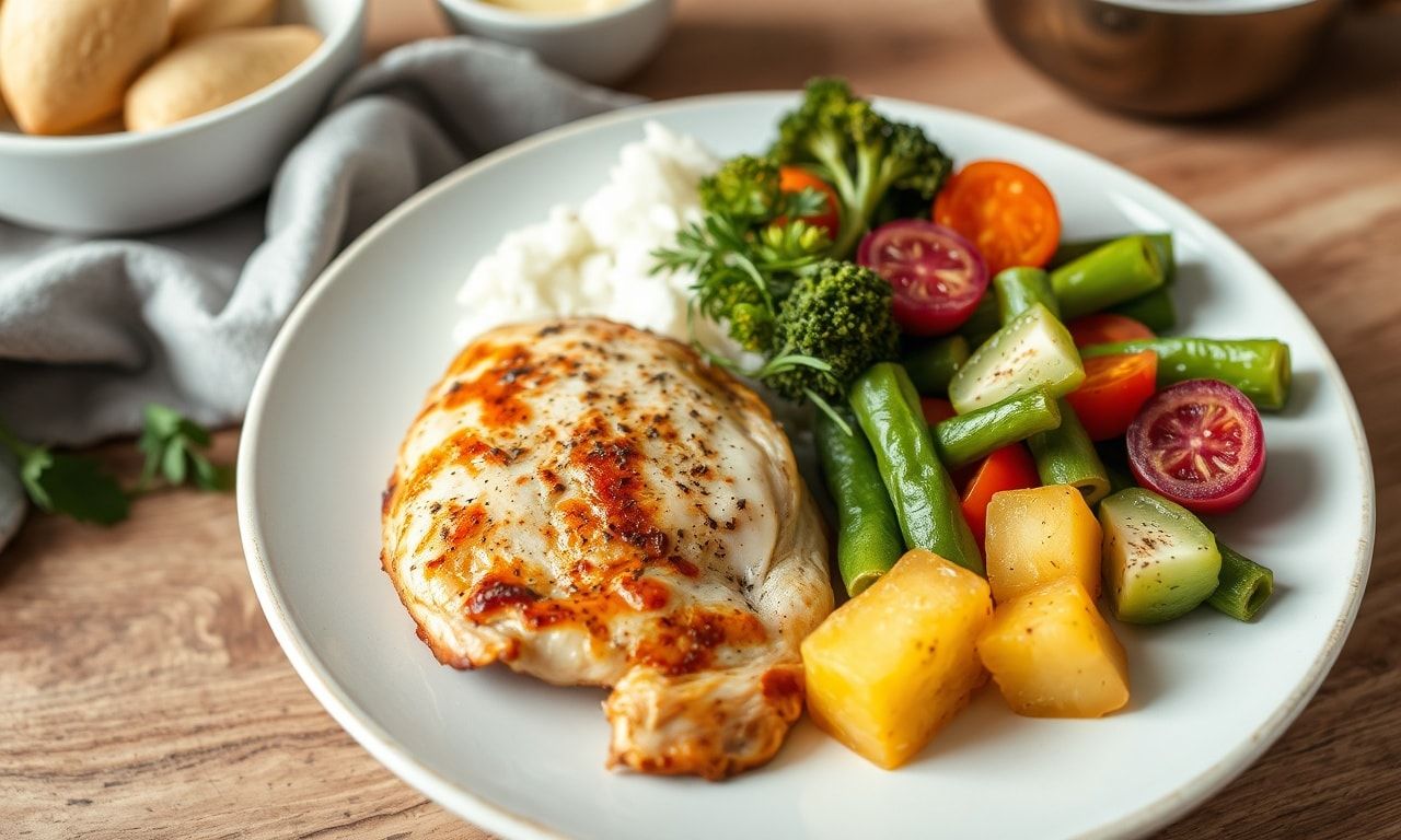 タンパク質豊富な食事