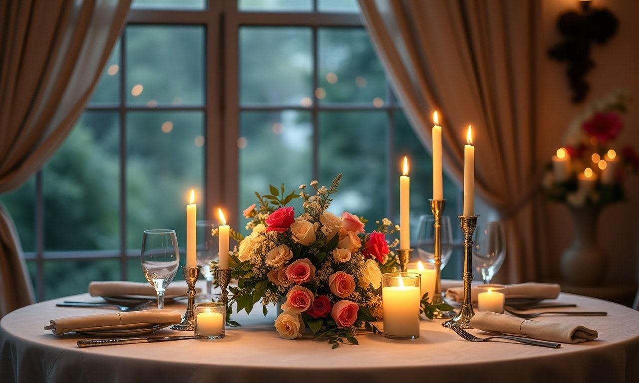 ロマンチックなテーブルセッティング