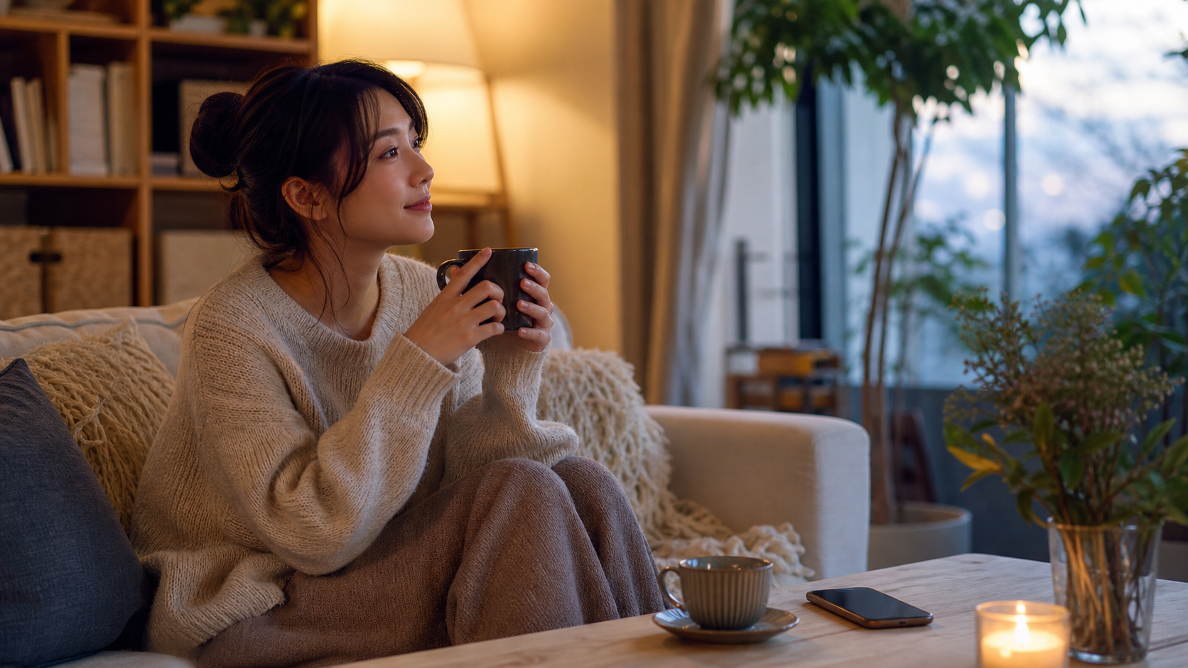 SNS疲れから離れて一人時間を過ごす人