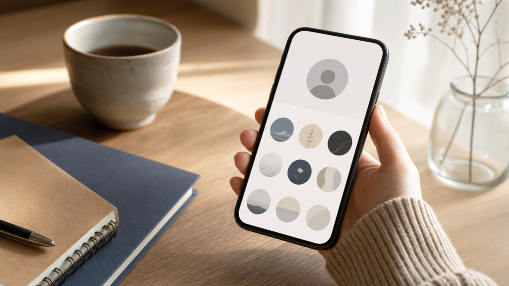 非リアアイコンで自分らしさを表現するスマホ画面