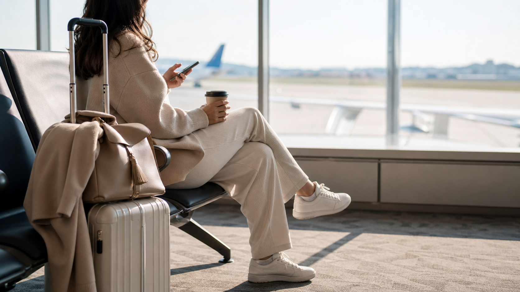 空港で快適に過ごす旅行コーデと搭乗前の時間