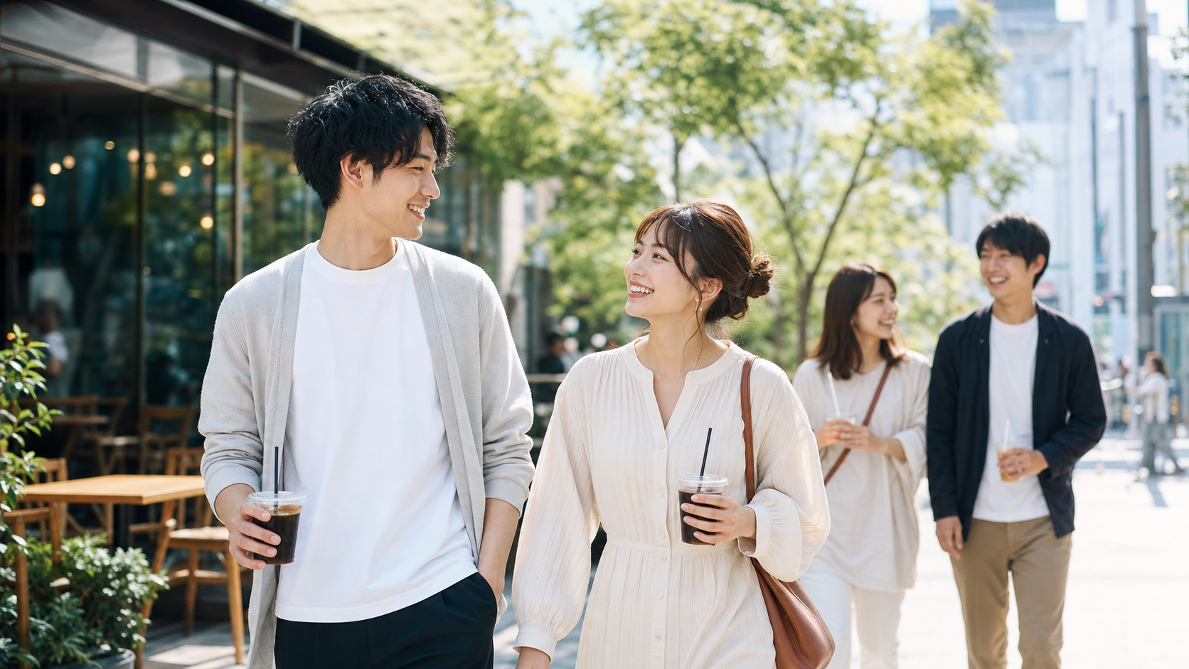 リア充な彼氏・彼女の特徴を表すカップルと友人