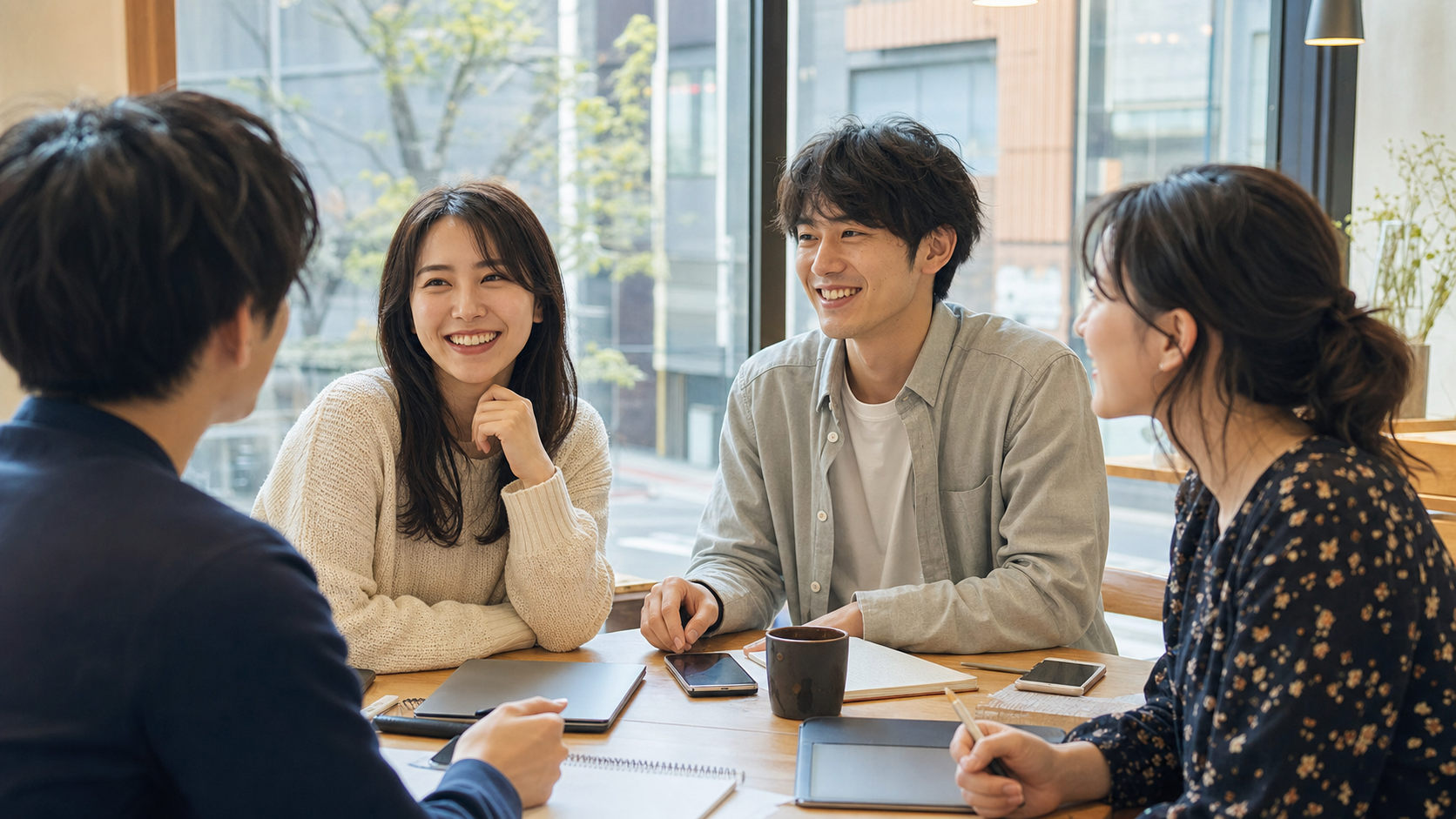 リア充な彼氏・彼女の特徴として会話と交友関係が見える場面