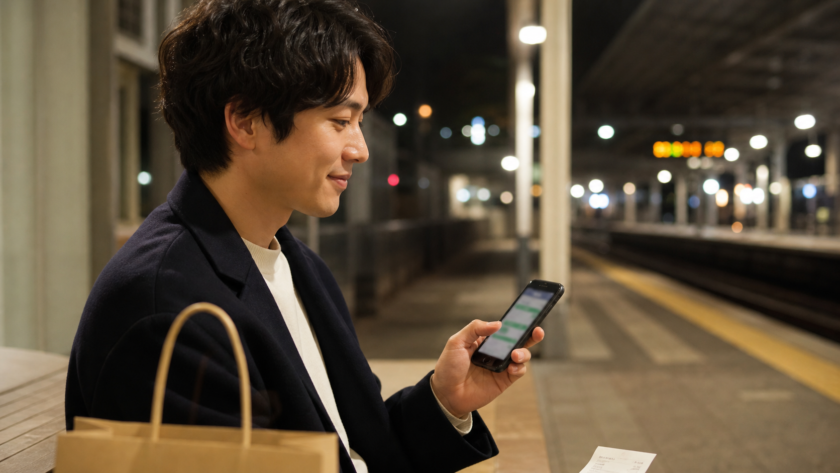 合コン後にスマホでお礼LINEを送る人