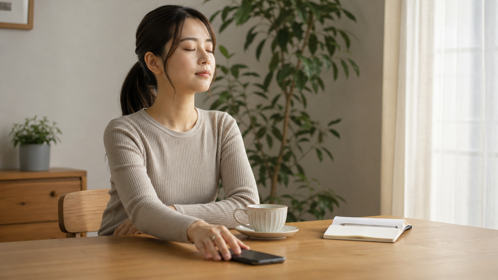 リア充の話を聞き流して自分の心を整えるイメージ