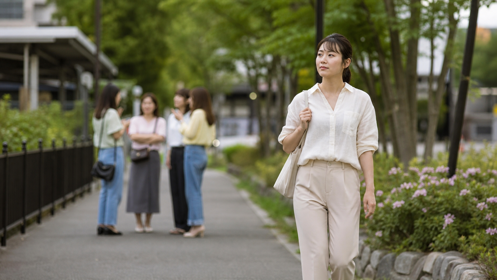 リア充グループから少し離れて自分の距離を保つ人