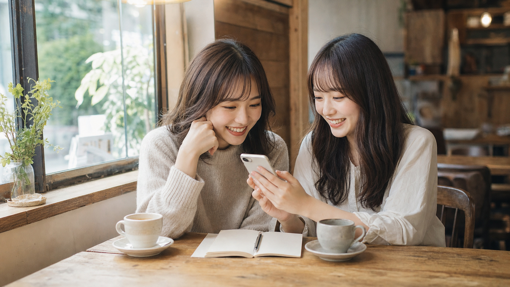 リア充女子のSNSと人間関係を自然に楽しむカフェ時間