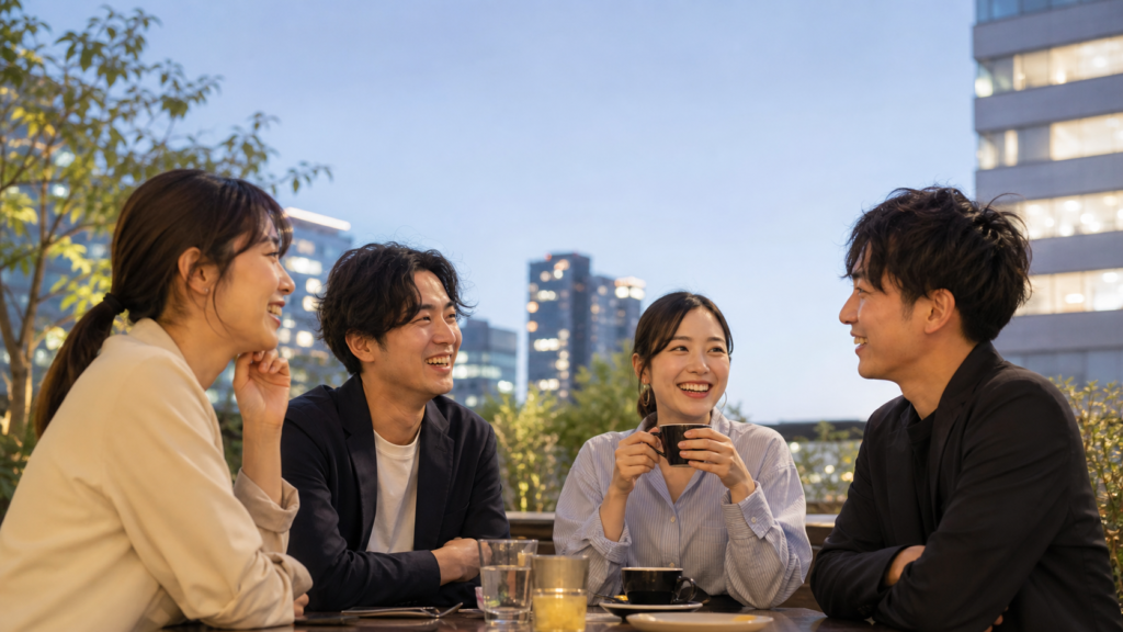 社会人のリア充割合を考える仕事帰りの交流イメージ