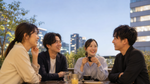 社会人のリア充割合を考える仕事帰りの交流イメージ