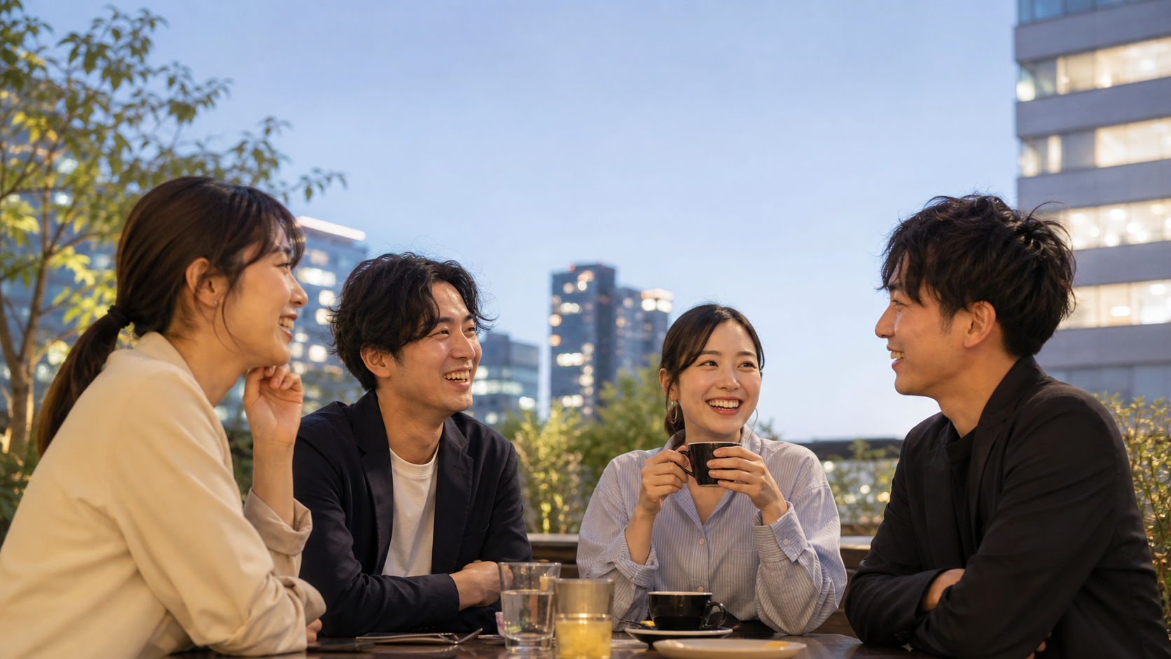 社会人のリア充割合を考える仕事帰りの交流イメージ