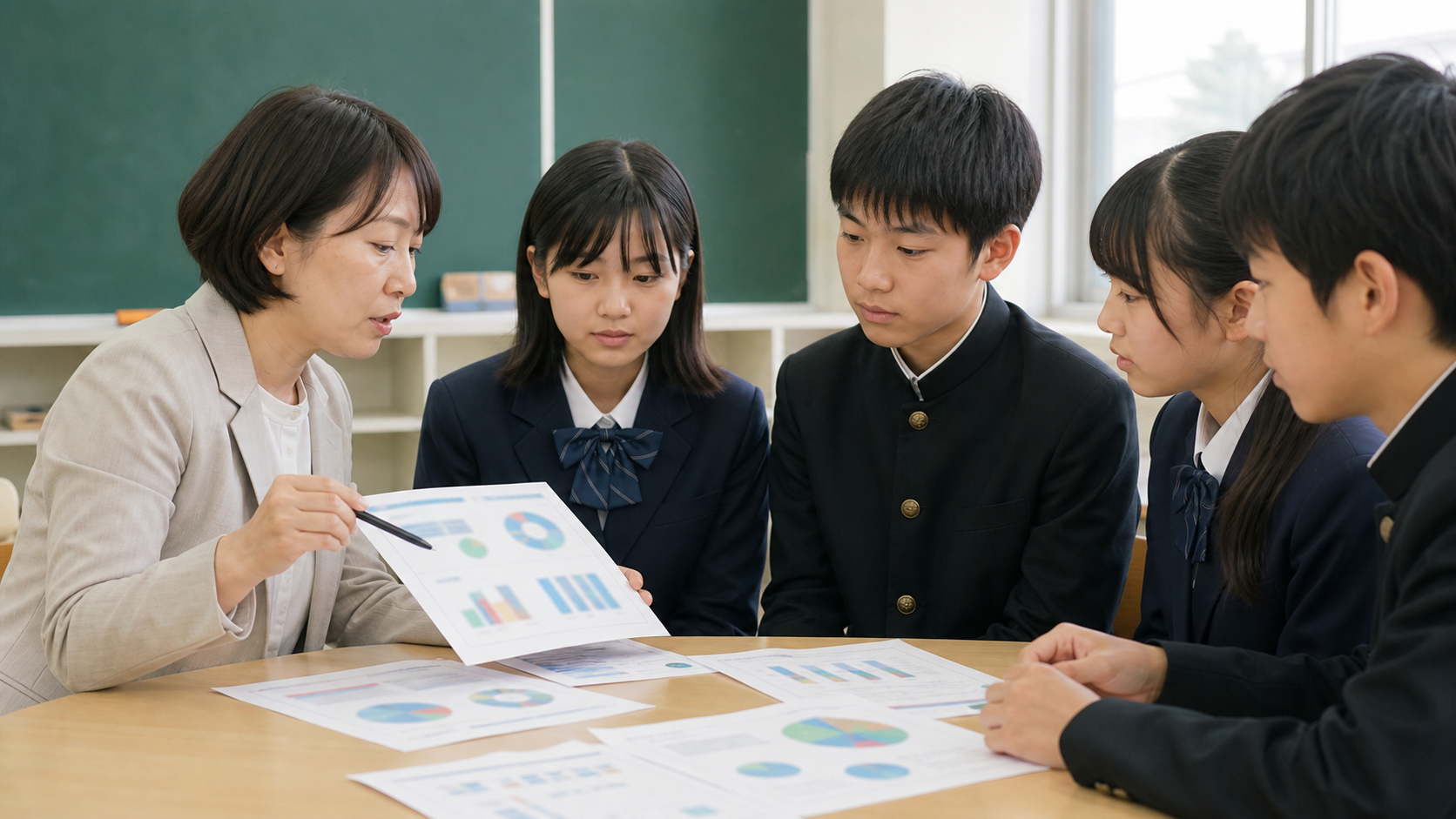中学生のリア充割合を出典データと学年差で確認するイメージ