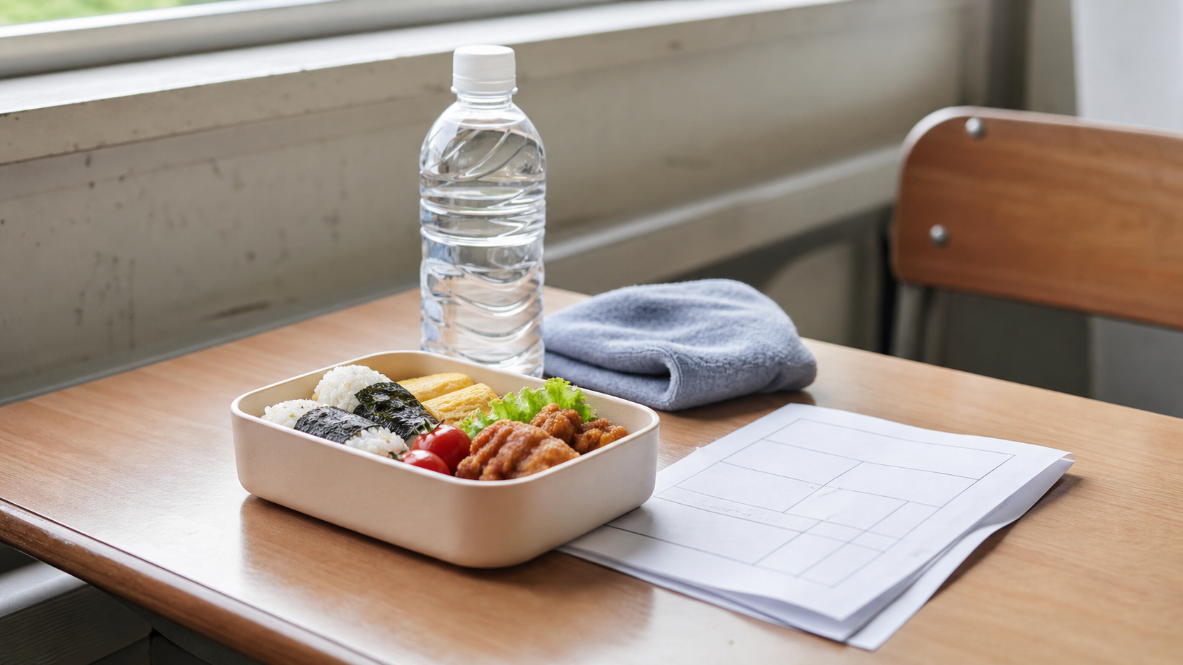 体育祭の昼休みに一人で食べやすい弁当と水筒