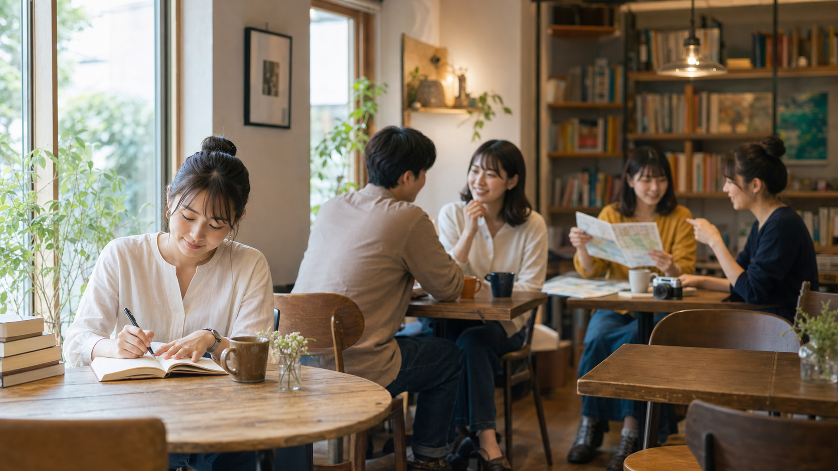 リア充の意味を恋愛だけに限定しないカフェのイメージ