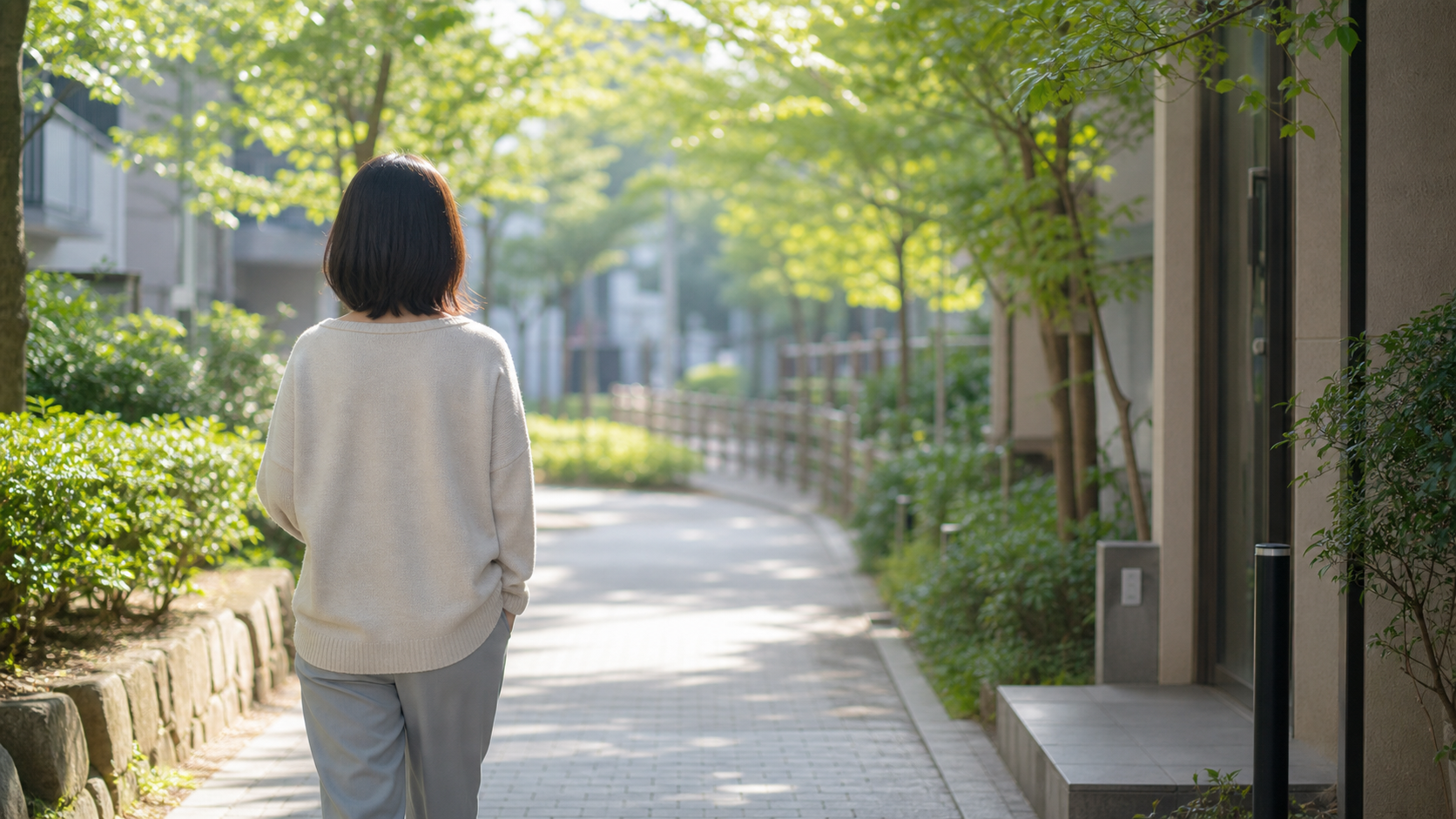 つらい時に刺激から離れて安全な場所へ歩く人