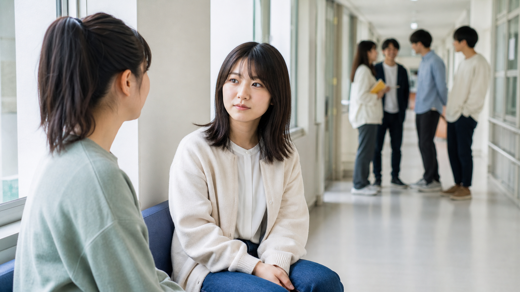 陽キャのいじりがきつい時に静かに境界線を伝えるイメージ