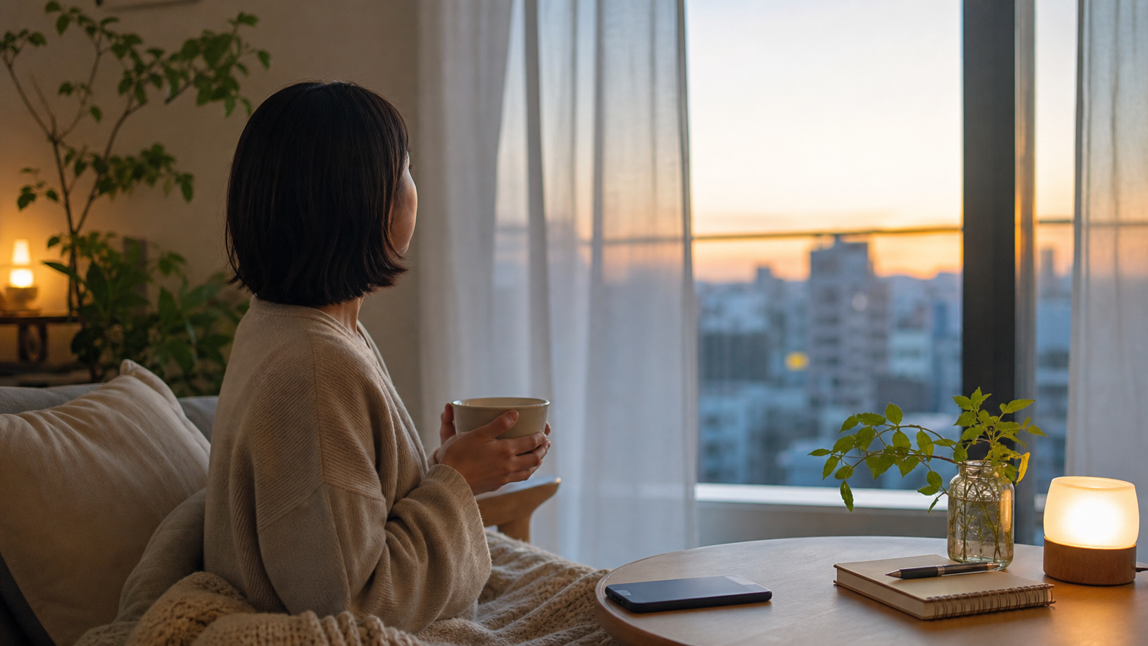 感じるほどつらい時にスマホから離れて気持ちを落ち着ける人