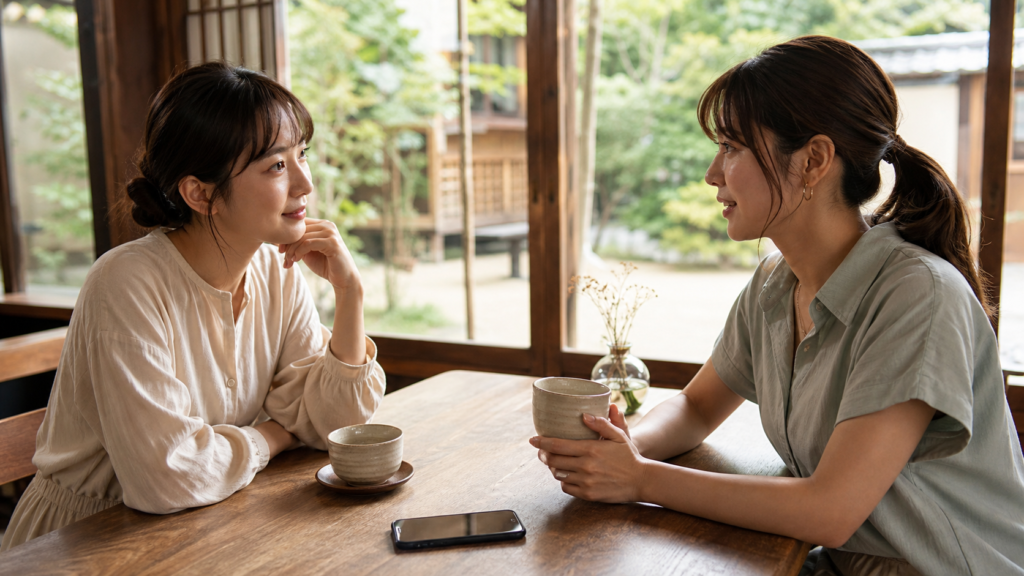 友達のリア充アピールに疲れた時に落ち着いて話す二人