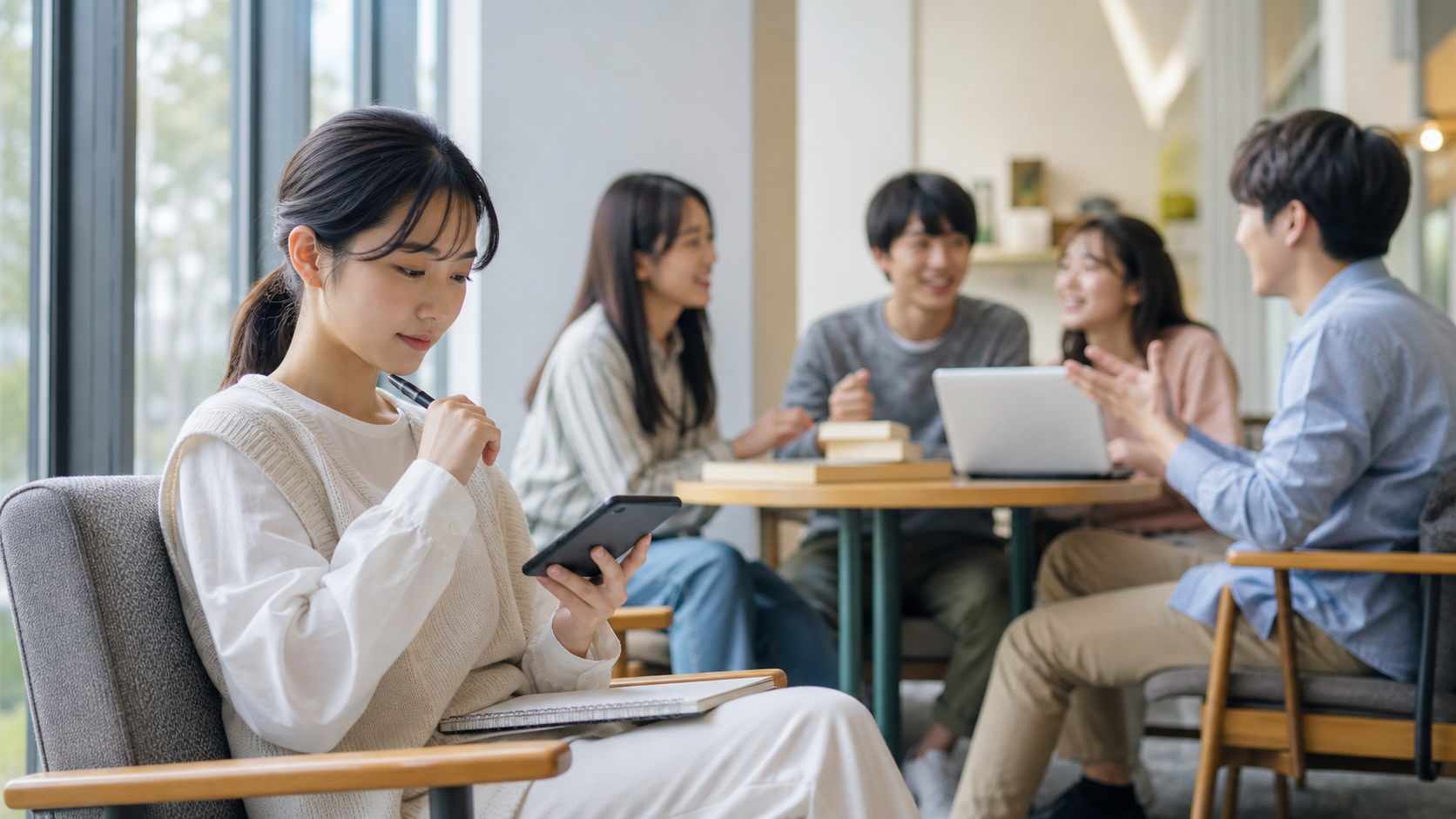 陽キャのノリに疲れた時に距離感を整えるイメージ