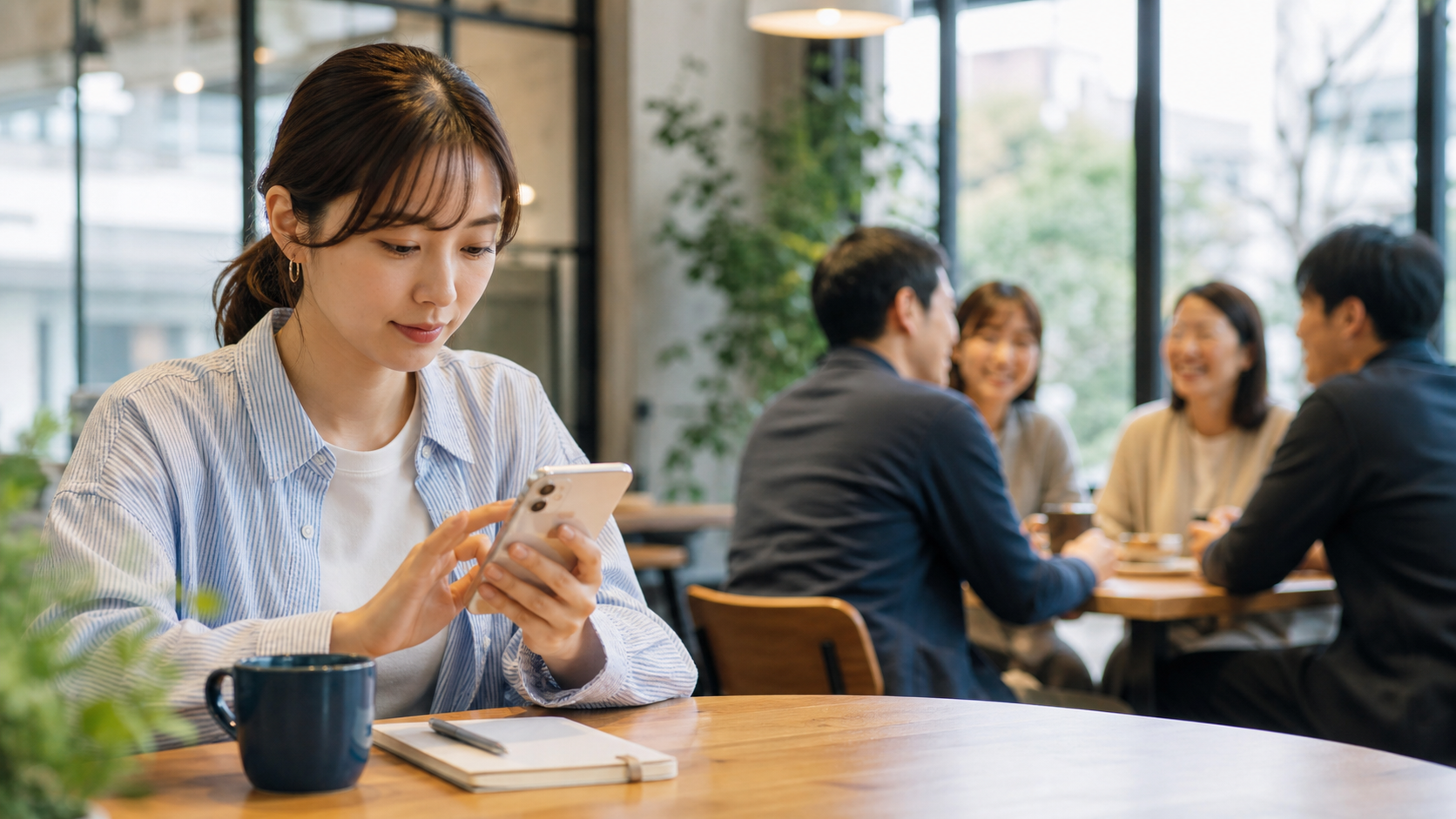 陽キャとの距離感や通知を整えるイメージ
